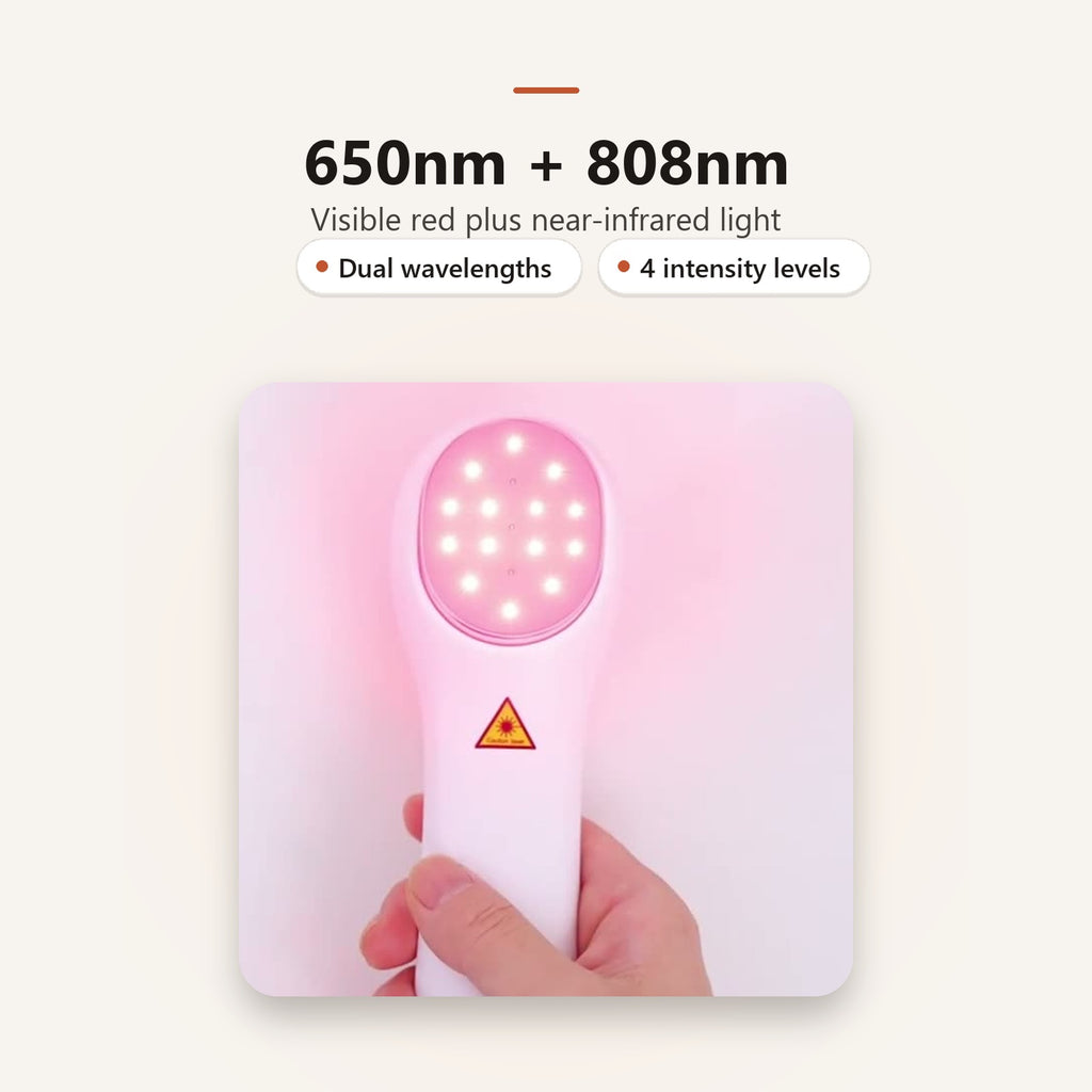 650nm red plus 808nm near-infrared light, four intensity levels