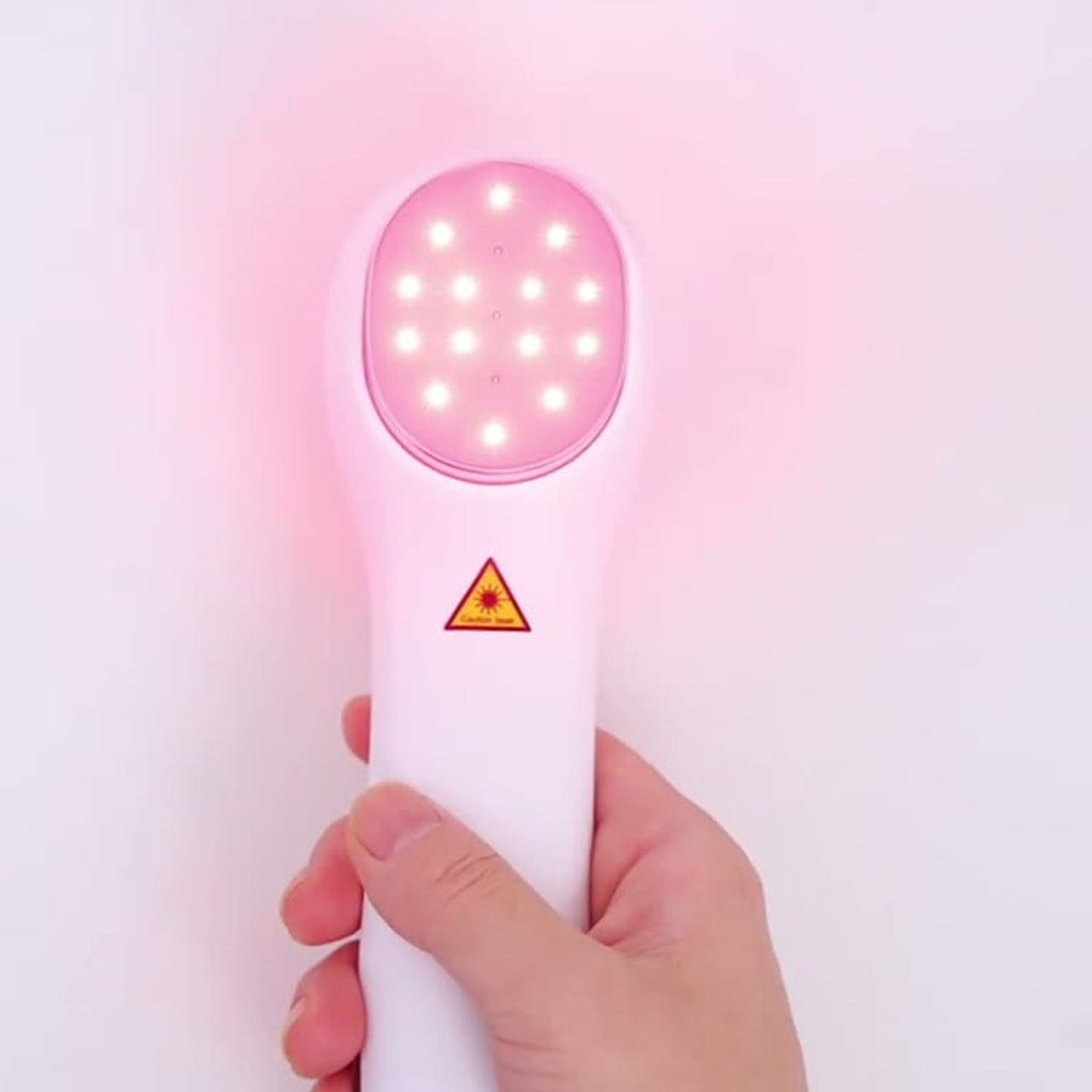 Lumend red light wand with its red LEDs glowing