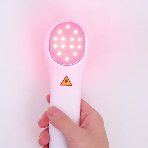 Lumend red light wand with its red LEDs glowing